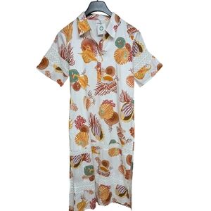 Charleston Shoe Co Charlee Palmer Dress Nautilus White Cotton Size Medium